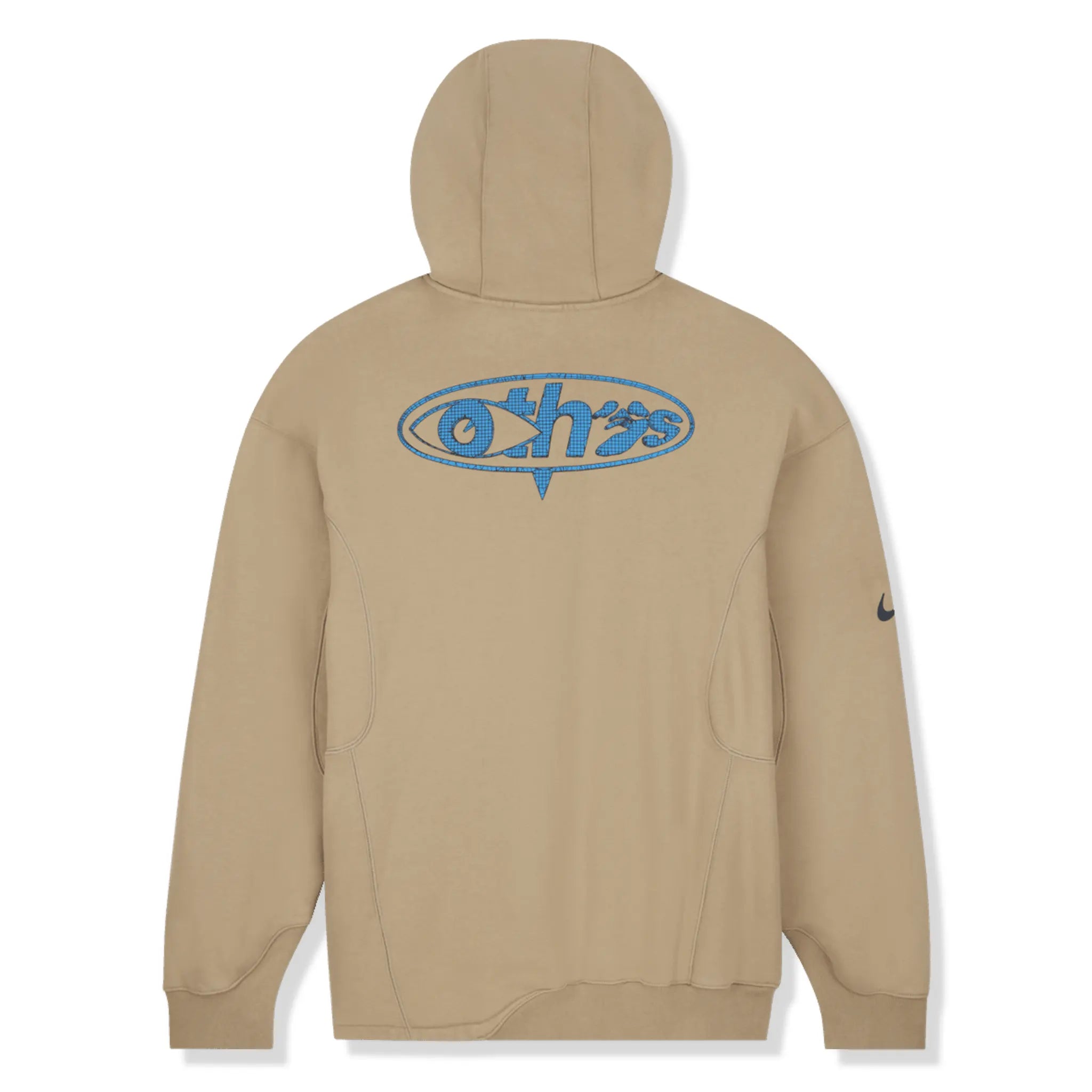 Back View of Nike x Off-White 006 Fleece Beige Hoodie DN1759-247